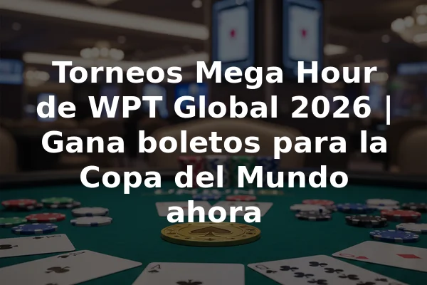 Torneos Mega Hour de WPT Global 2026 | Gana boletos para la Copa del Mundo ahora