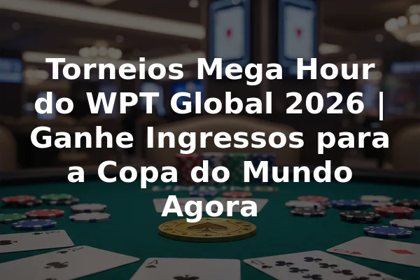 Torneios Mega Hour do WPT Global 2026 | Ganhe Ingressos para a Copa do Mundo Agora