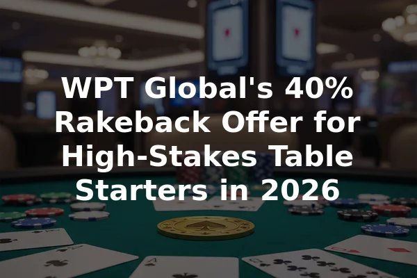 WPT Global's 40% Rakeback Offer for High-Stakes Table Starters in 2026