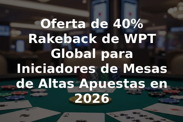 Oferta de 40% Rakeback de WPT Global para Iniciadores de Mesas de Altas Apuestas en 2026