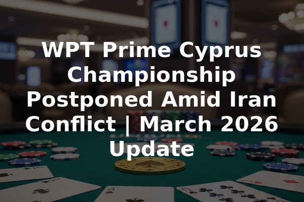 WPT Prime Cyprus Championship Postponed Amid Iran Conflict | March 2026 Update