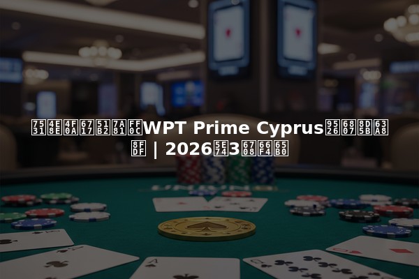 由于伊朗冲突，WPT Prime Cyprus锦标赛推迟 | 2026年3月更新