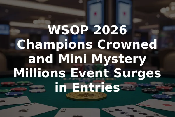 WSOP 2026 Champions Crowned and Mini Mystery Millions Event Surges in Entries
