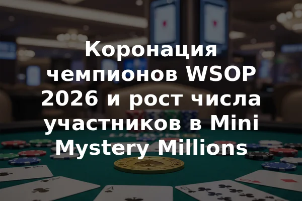 Коронация чемпионов WSOP 2026 и рост числа участников в Mini Mystery Millions