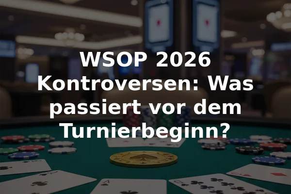 WSOP 2026 Kontroversen: Was passiert vor dem Turnierbeginn?