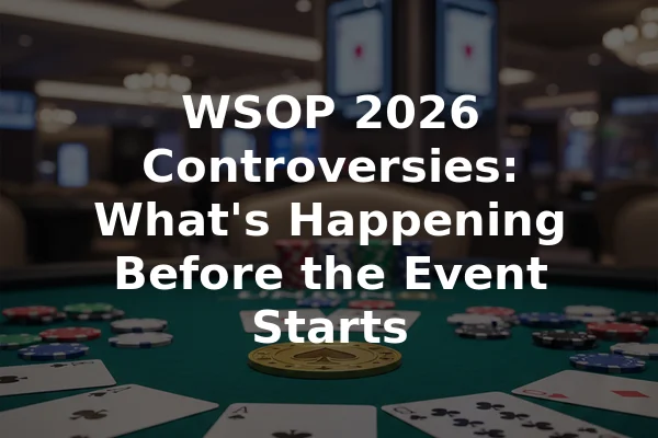 WSOP 2026 Controversies: What's Happening Before the Event Starts