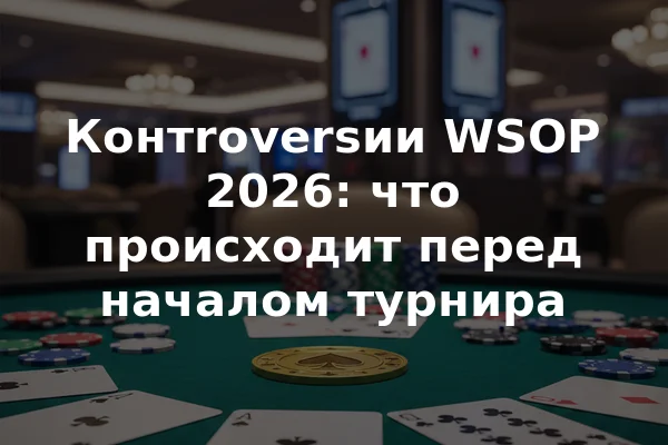Контroversии WSOP 2026: что происходит перед началом турнира