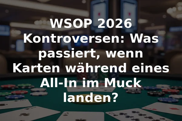 WSOP 2026 Kontroversen: Was passiert, wenn Karten während eines All-In im Muck landen?