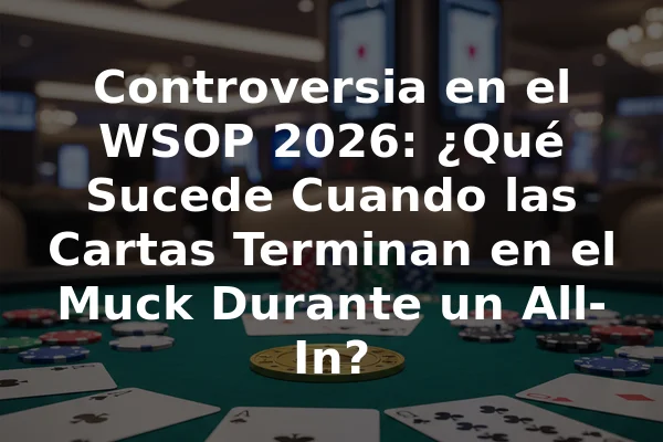 Controversia en el WSOP 2026: ¿Qué Sucede Cuando las Cartas Terminan en el Muck Durante un All-In?