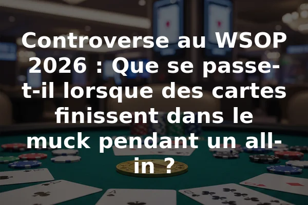 Controverse au WSOP 2026 : Que se passe-t-il lorsque des cartes finissent dans le muck pendant un all-in ?