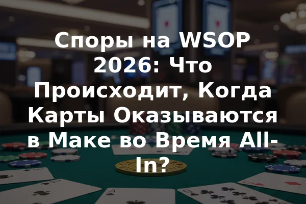 Споры на WSOP 2026: Что Происходит, Когда Карты Оказываются в Маке во Время All-In?