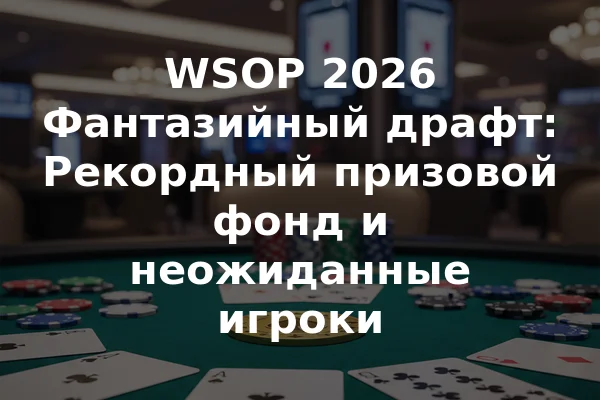 WSOP 2026 Фантазийный драфт: Рекордный призовой фонд и неожиданные игроки