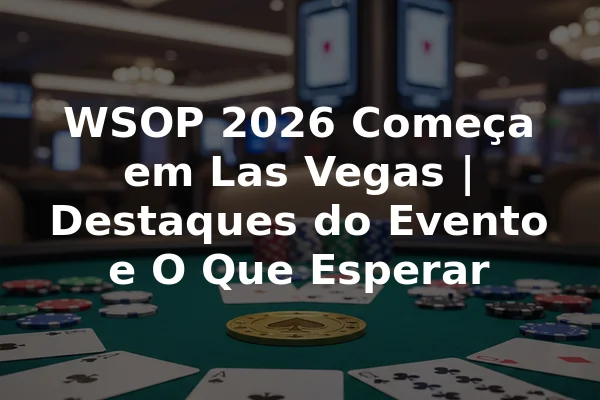 WSOP 2026 Começa em Las Vegas | Destaques do Evento e O Que Esperar