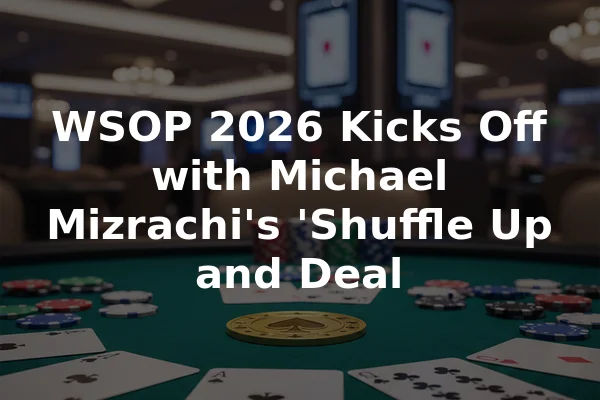 WSOP 2026 Kicks Off with Michael Mizrachi's 'Shuffle Up and Deal