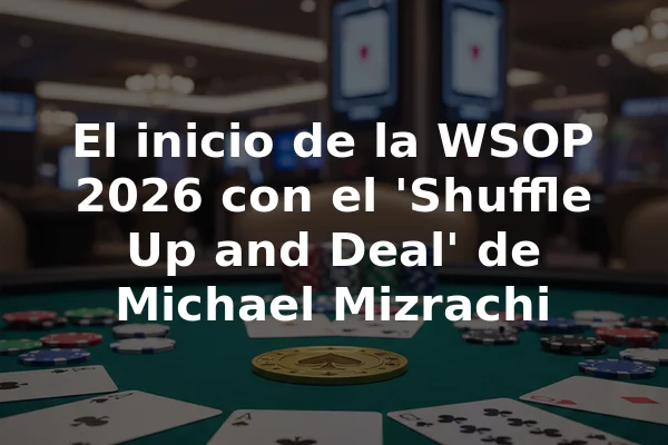 El inicio de la WSOP 2026 con el 'Shuffle Up and Deal' de Michael Mizrachi
