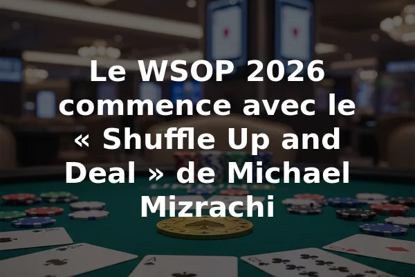 Le WSOP 2026 commence avec le « Shuffle Up and Deal » de Michael Mizrachi