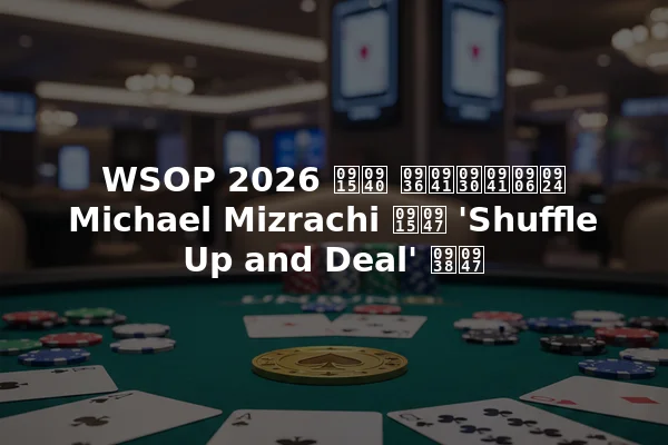 WSOP 2026 की शुरुआत Michael Mizrachi के 'Shuffle Up and Deal' से
