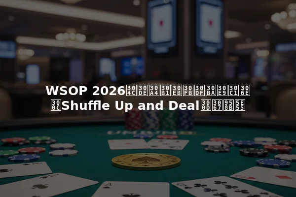 WSOP 2026がマイケル・ミズラチの「Shuffle Up and Deal」で開幕