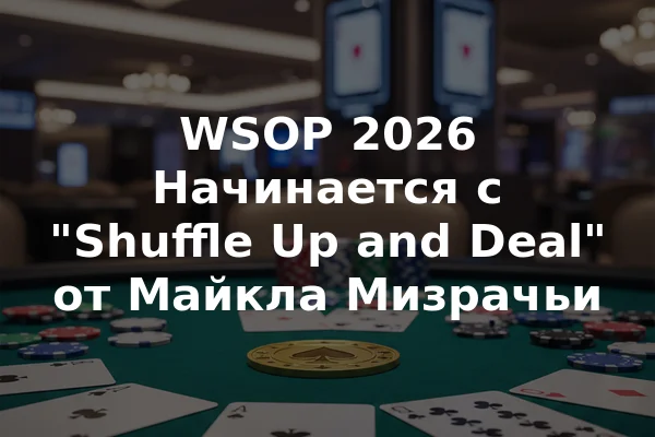 WSOP 2026 Начинается с "Shuffle Up and Deal" от Майкла Мизрачьи