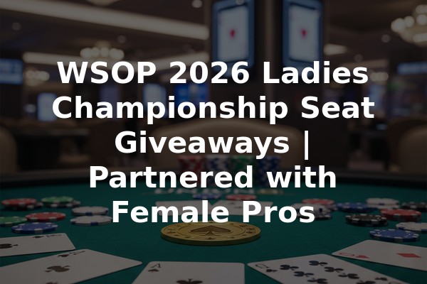WSOP 2026 Ladies Championship Seat Giveaways | Partnered with Female Pros
