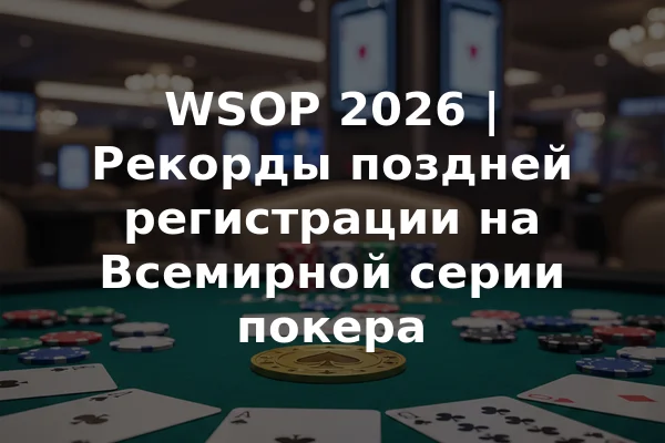 WSOP 2026 | Рекорды поздней регистрации на Всемирной серии покера