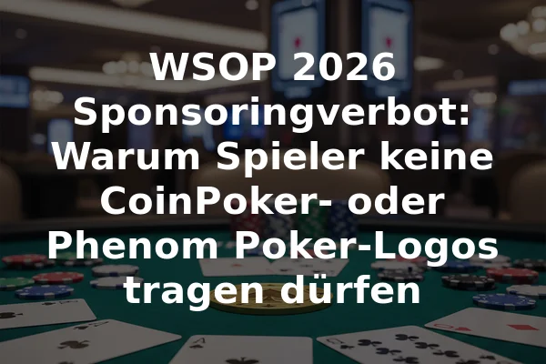 WSOP 2026 Sponsoringverbot: Warum Spieler keine CoinPoker- oder Phenom Poker-Logos tragen dürfen