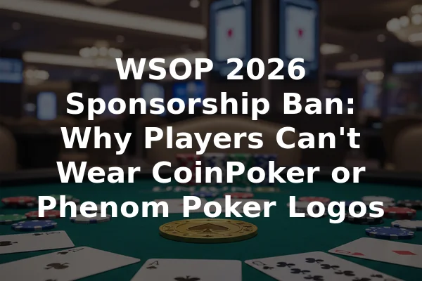 WSOP 2026 Sponsorship Ban: Why Players Can't Wear CoinPoker or Phenom Poker Logos