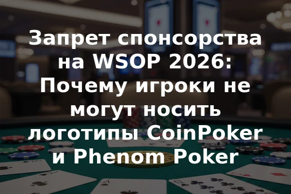 Запрет спонсорства на WSOP 2026: Почему игроки не могут носить логотипы CoinPoker и Phenom Poker