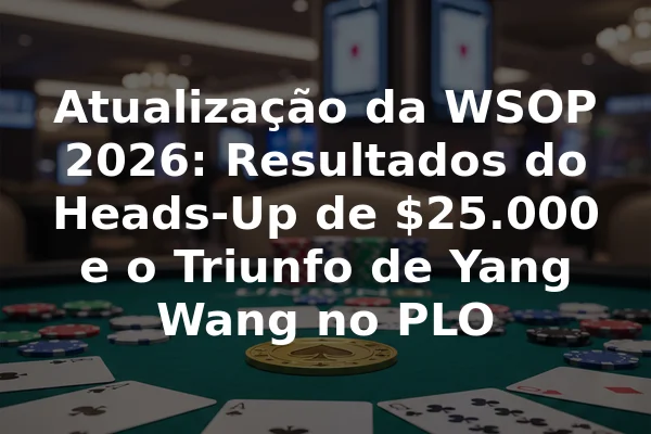 Atualização da WSOP 2026: Resultados do Heads-Up de $25.000 e o Triunfo de Yang Wang no PLO