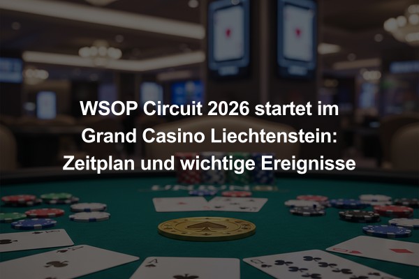 WSOP Circuit 2026 startet im Grand Casino Liechtenstein: Zeitplan und wichtige Ereignisse