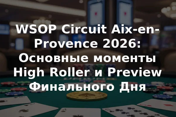 WSOP Circuit Aix-en-Provence 2026: Основные моменты High Roller и Preview Финального Дня