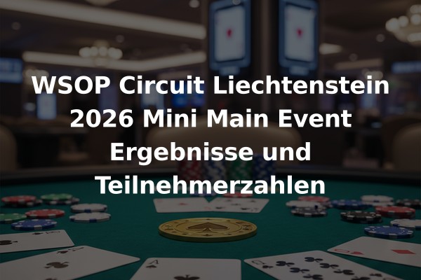 WSOP Circuit Liechtenstein 2026 Mini Main Event Ergebnisse und Teilnehmerzahlen