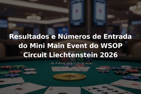 Resultados e Números de Entrada do Mini Main Event do WSOP Circuit Liechtenstein 2026