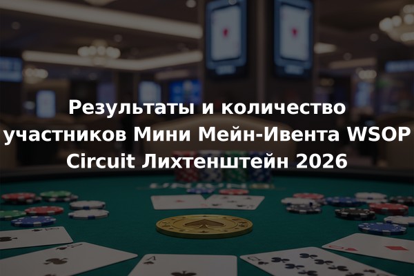 Результаты и количество участников Мини Мейн-Ивента WSOP Circuit Лихтенштейн 2026
