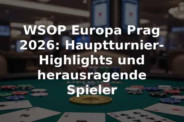 WSOP Europa Prag 2026: Hauptturnier-Highlights und herausragende Spieler