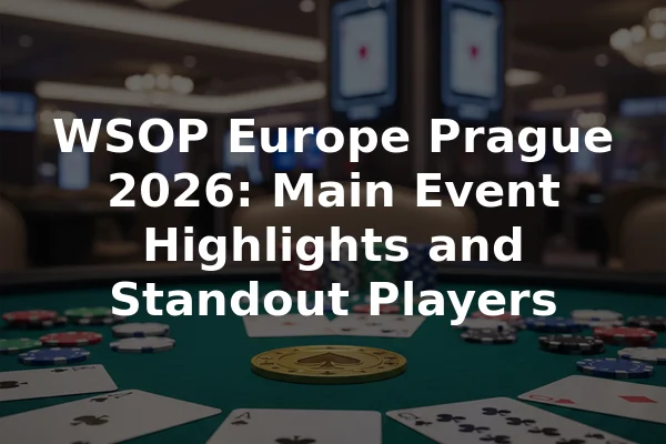 WSOP Europe Prague 2026: Main Event Highlights and Standout Players