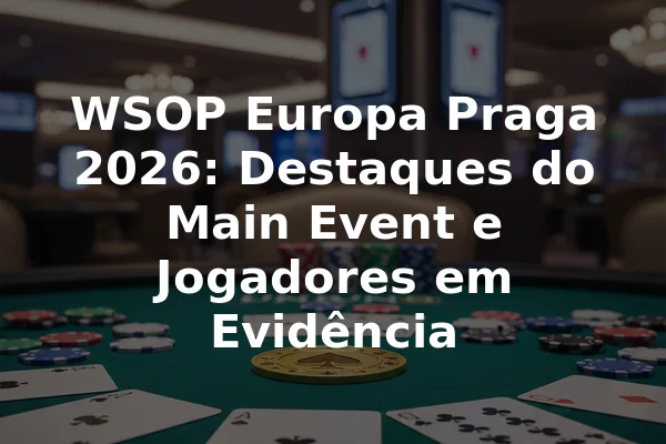 WSOP Europa Praga 2026: Destaques do Main Event e Jogadores em Evidência