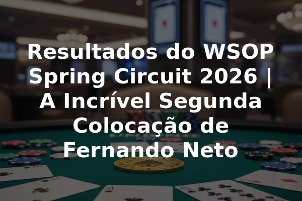 Resultados do WSOP Spring Circuit 2026 | A Incrível Segunda Colocação de Fernando Neto