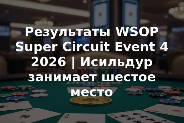 Результаты WSOP Super Circuit Event 4 2026 | Исильдур занимает шестое место
