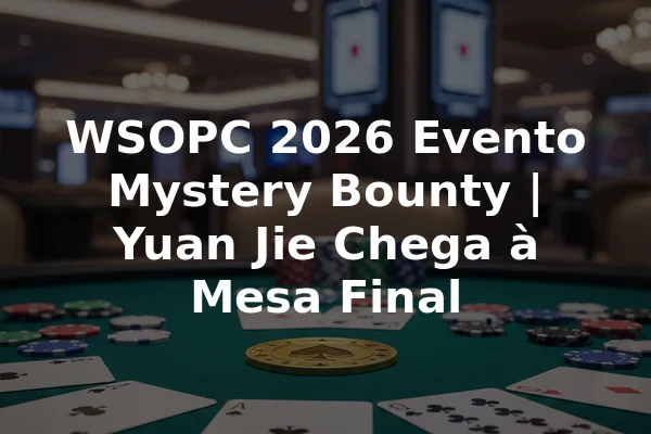 WSOPC 2026 Evento Mystery Bounty | Yuan Jie Chega à Mesa Final
