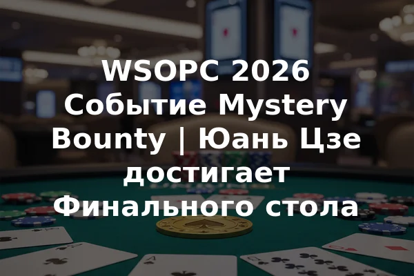 WSOPC 2026 Событие Mystery Bounty | Юань Цзе достигает Финального стола