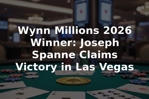 Wynn Millions 2026 Winner: Joseph Spanne Claims Victory in Las Vegas